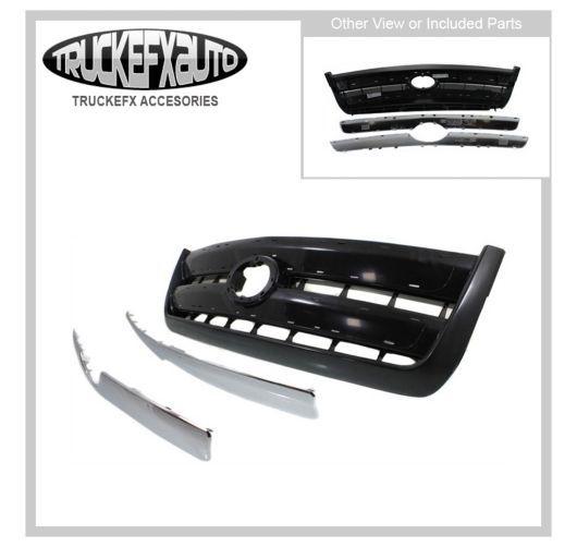 Grille assembly new black with chrome molding 531000c100c0 toyota tundra parts