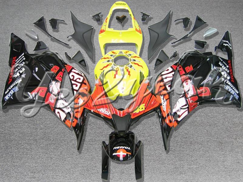 Injection molded fit cbr600rr 2009 2010 2011 2012 repsol yellow fairing zh805