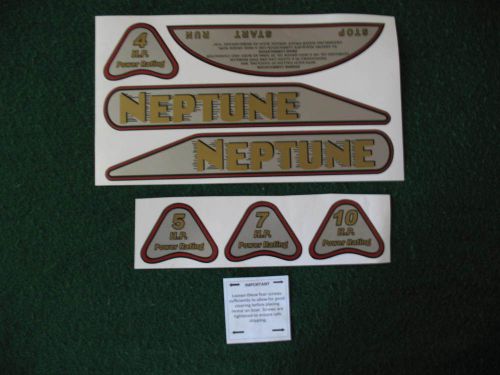 Neptune outboard motor decals