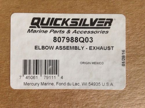 New mercruiser exhaust elbow 807988q03