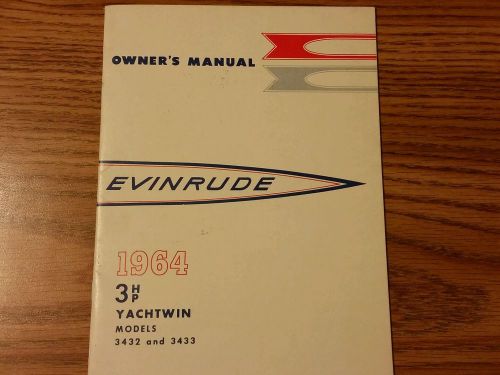 1964 evinrude 3 h. p. yachtwin owner&#039;s manual