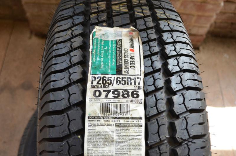 1 new 265 65 17 uniroyal laredo cross country tire