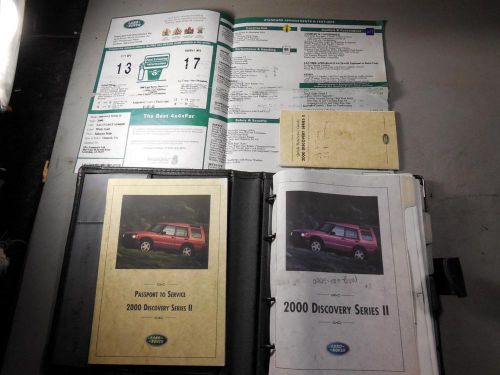 2000 land rover discovery ii 2 owner&#039;s manual binder user manual ships today!