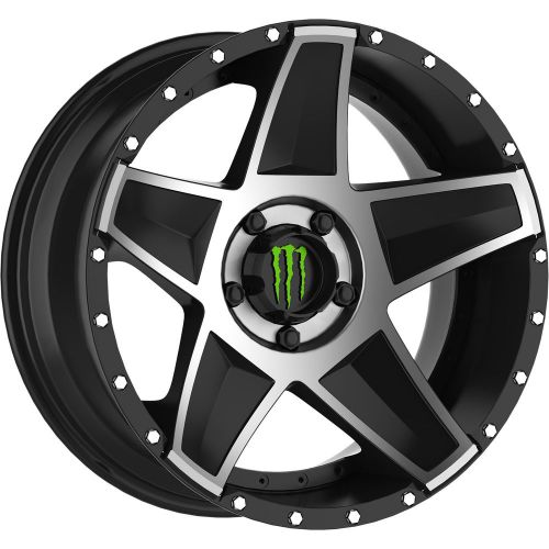 22x9.5 black monster energy 648mb 6x5.5 +18 rims 33x12.50r22lt tires