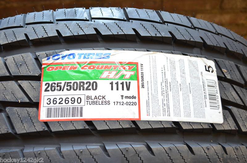 2 new 265 50 20 toyo open country h/t tires