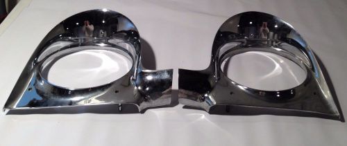 1955-56 plymouth headlight bezel complete set of 2, lh &amp; rh side, oem excellent!