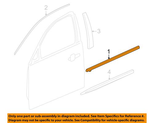 Buick gm oem 10-15 lacrosse-door moulding-belt molding left 20879212