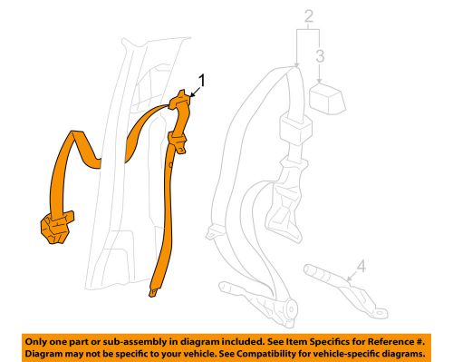 Ram chrysler oem 13-14 3500 rear seat belts-outer belt assembly 5kp981x9ac