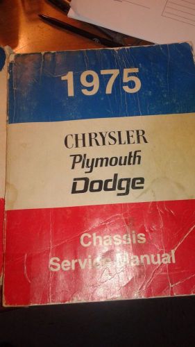 Service manuals for 1975 dodge and  chrysler