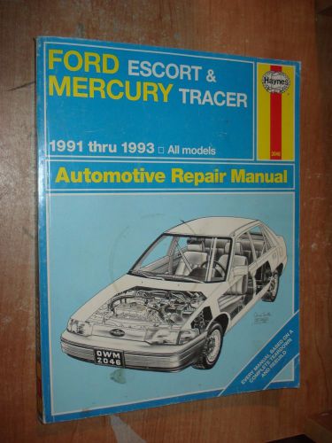 1991-1993 ford escort mercury tracer shop manual service book 1992 haynes repair