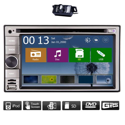 Back camera+2 din gps car stereo dvd player head unit bluetooth navigation radio