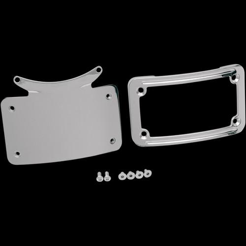 Kuryakyn license plate frame for k&uuml;ryakyn turn signal bar curved