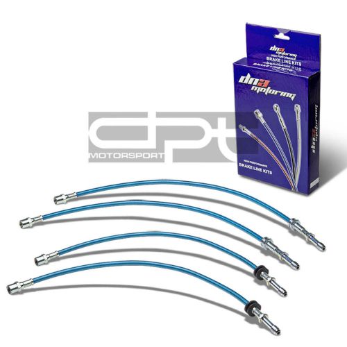 For e46 3-series replacement front/rear stainless hose blue pvc coated brake lin