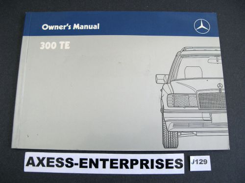 89 1989 mercedes w124 300 te wagon 300te owners users manual drivers book # j129