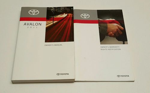 2011 toyota avalon v6 3.5l owners manual limited  genuine factory original book