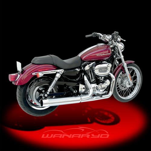 Caliber powerflow 2-into-1 exhaust systems,chrome for 2004-2013 harley sportster