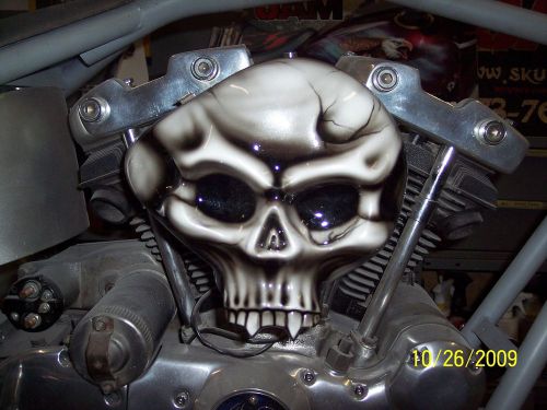 Chopper bobber harley custom  skull s&amp;s aircleaner cover