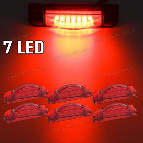 New 6) red 4in. slim side marker light fender mount marker 7 diodes replacement