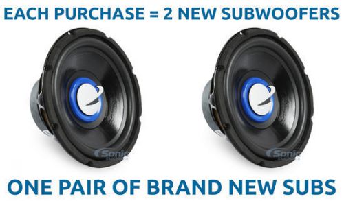 2) planet audio tq10s 600w rms 10&#034; single 4-ohm car subwoofers car audio subs