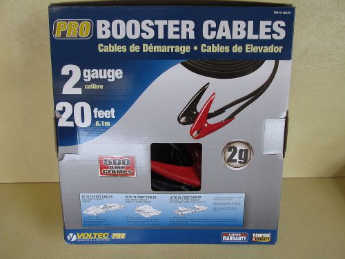 Voltec 10-00276 pro booster cables - 2 gauge - 20 ft - 500 amp clamps