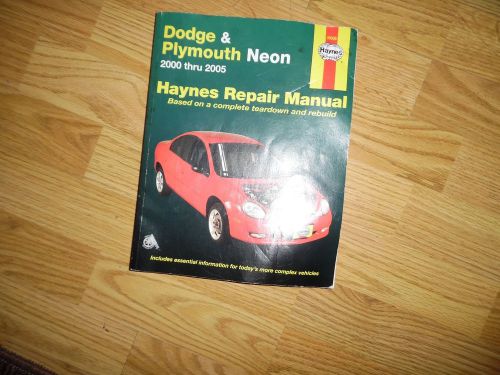 Dodge &amp; plymouth neon 2000 thru 2005 haynes repair manual teardown and rebuild