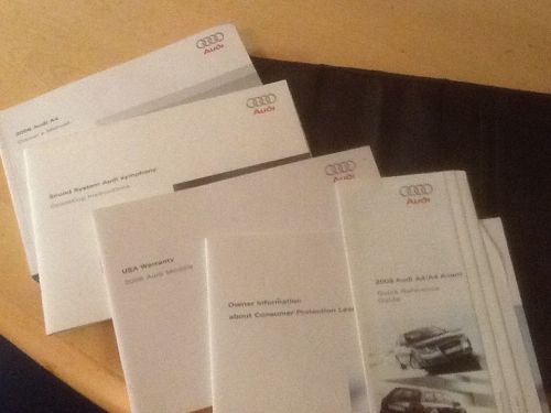 2006 audi  a4 owners  manuals and cover