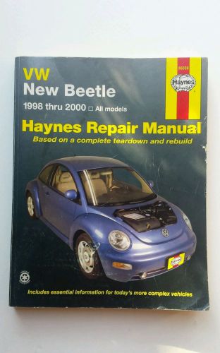 Vw new beetle repair, service and maintenance manual 1998-2000 by haynes