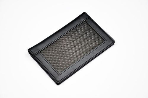 Genuine autotecknic real carbon fiber bi-fold travel passport holder case