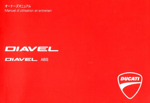 2011 ducati diavel abs motorcycle owners manual -french &amp; japanese text
