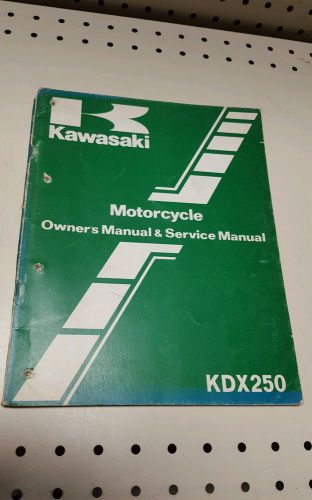 1983 kawasaki kdx250 owner&#039;s &amp; service manual orig factory