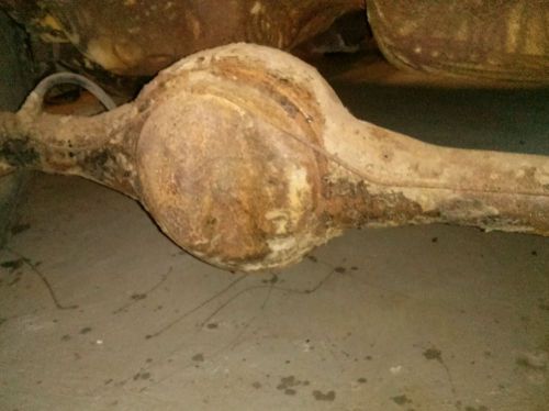 Ford old style 1949-1956 rear end, housing, axles, pinion gear, no ring gear