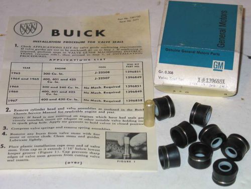 1965-1967 buick special skylark gs lesabre nos valve stem seals 1396851