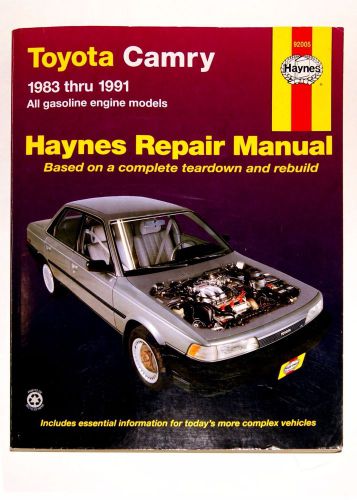 Haynes toyota camry 1983-1991 repair manual all gasoline engine models