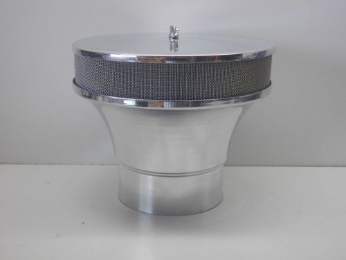 Polished tall velocity stack flame arrestor holley marine race v-drive jet boat