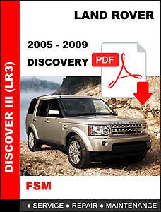 Land rover discovery 3 2005 - 2009 factory workshop fsm manual + wiring diagram