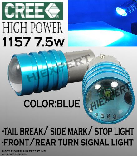 Icbeamer 2 pcs blue plug and play led bulbs front turn signal 1157 cre za6812