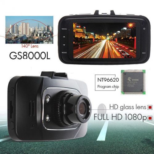 2.7 1080p hd car dvr vehicle camera video recorder g-sensor dash cam gs8000l us