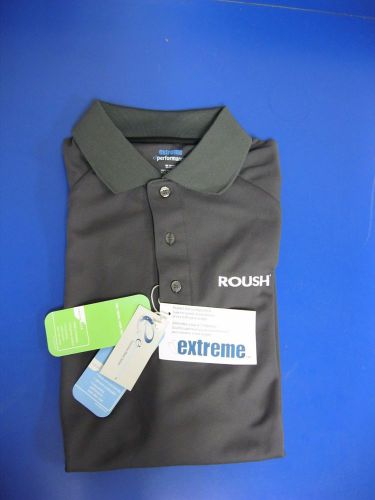 Roush performance racing ford grey polo piquet shirt - small / medium