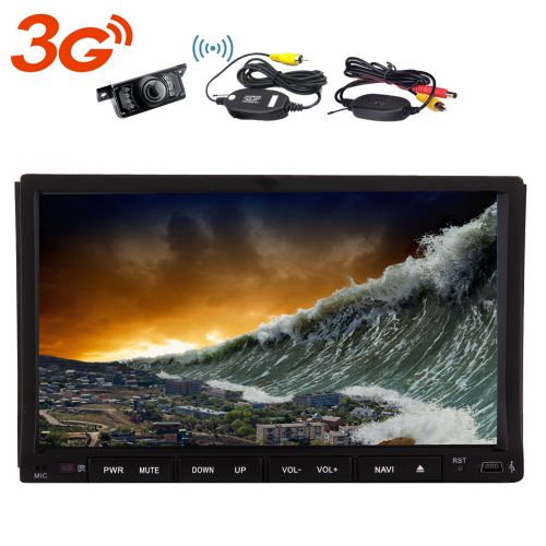 3g stereo car dvd 7&#034; touch screen gps navi subwoofer ipod radio+wireless camera