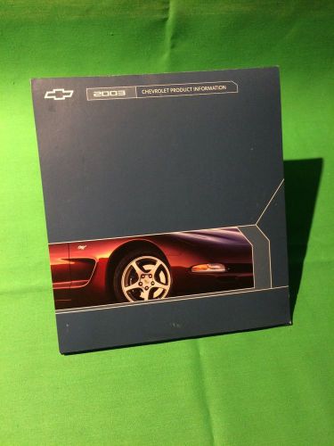 2003 gm chevrolet corvette press product information brochure w/ cd rom