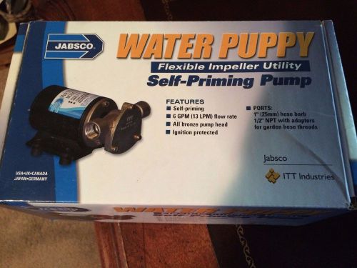 Jabsco 18660-0121 12v water puppy w/ 1/2&#034; npt ports &amp; neoprene impeller