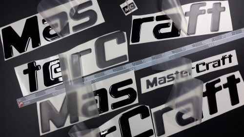 Mastercraft boat emblem 30&#034; stickers set black - adesivi barca - pegatinas barco