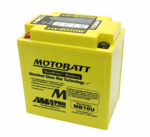 Motobatt mb10u quadflex scooter battery 12v 10ah new ready to install &amp; go