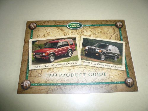 1999 land rover product guide sales brochure