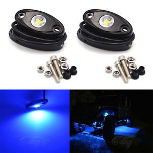 2x blue 9w cree led rock light car auto trail fender boat deck rig light 4x4 atv