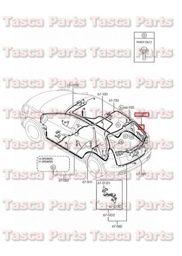 Brand new oem rear wiring harness no. 3 2010-2012  mazda cx-9 #te72-67-06ya