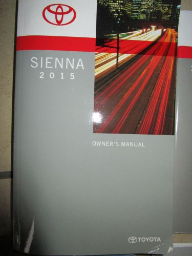 2015 toyota sienna owners manual  set new