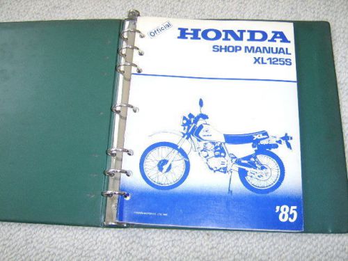 &#039;85 honda x125s xl 125s oem factory shop manual in green factory binder