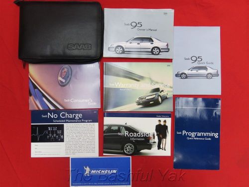 2001 saab 95 owners manual with case