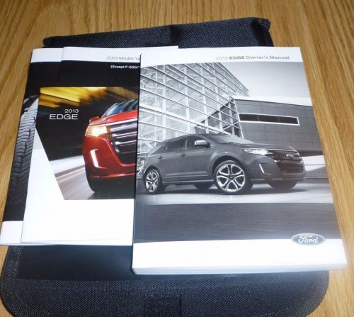 2013 ford edge owners manual guide 13 set w/case